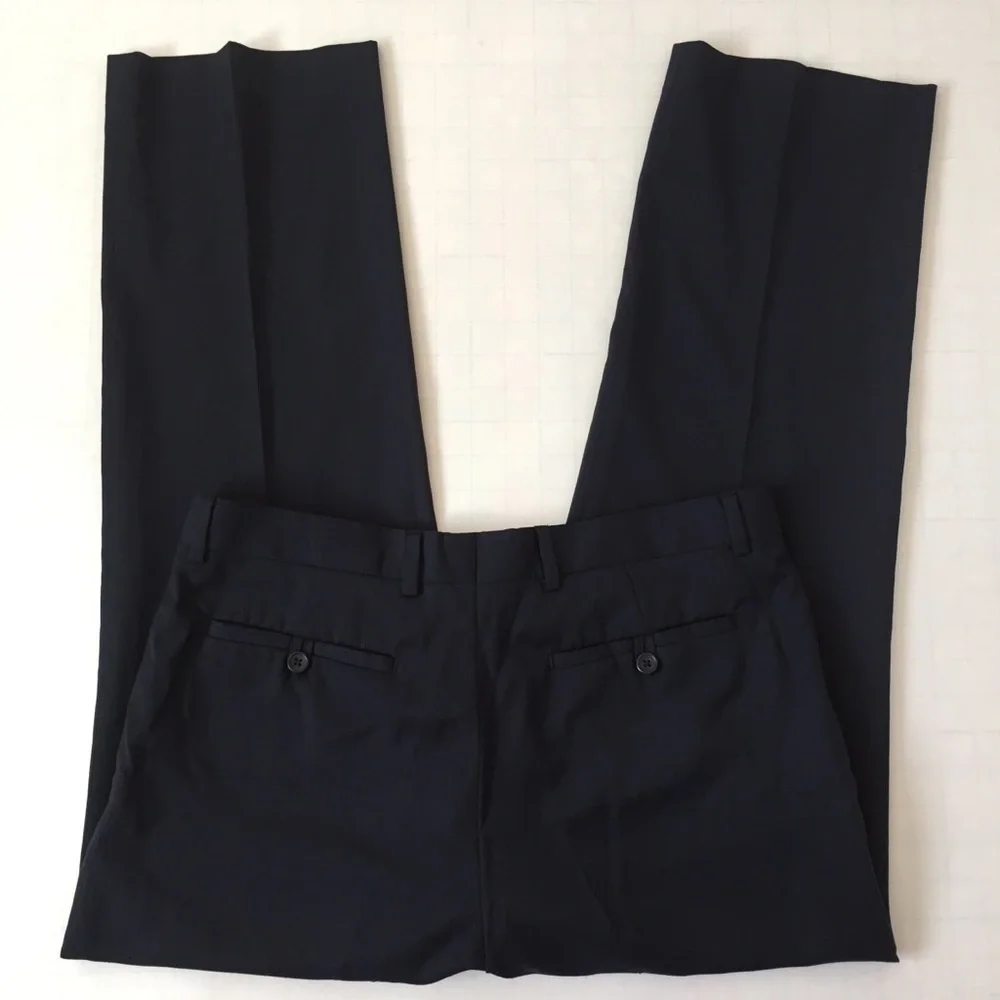 BANANA REPUBLIC Tailored Fit Wool Blend Navy Blue